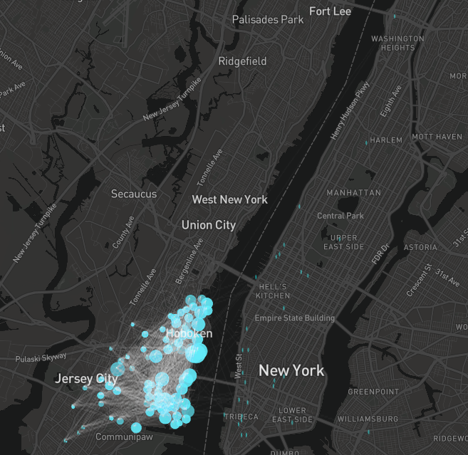 CitiBike network graph — November (fall)